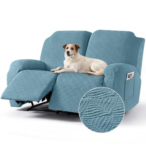 Timeles Loveseat Covers Washable, Stretch Couch Slipcovers, Teal