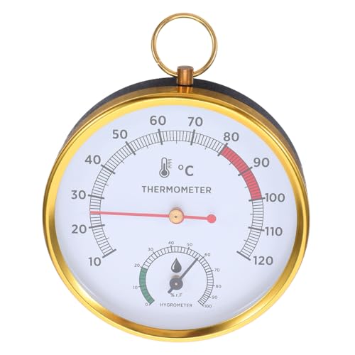 GARIOUANS Termómetro Higrómetro para Sauna y SPA Resistente a Altas Temperaturas, Medidor de Humedad Ambiental Compacto, Diseño para Colgar, Control Preciso en Salas de Vapor y Terapias