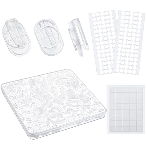 Clips adhésifs tableau d'affichage plastique blanc amovibles pour école et bureau