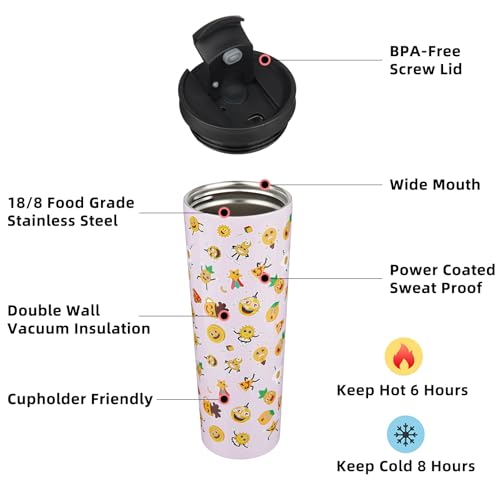 Image of BJPKPK 30 oz Coffee Tumbler with Straw, Insulated Stainless Steel Cup