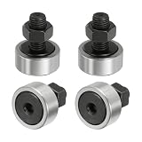 uxcell 4pcs CF12-1 Cam Follower KR32 Needle Roller Bearing, Chrome Steel Track Runner Bearings, 32mm Roller...