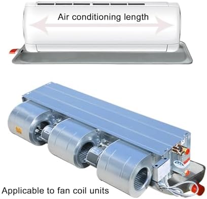Galvanized Condensate Drain Pan for Air Conditioners - 41.7x4.7in Central AC Drip Pan for Window & Split Systems, Heat Pump Accessories, Durable & Rust-Resistant