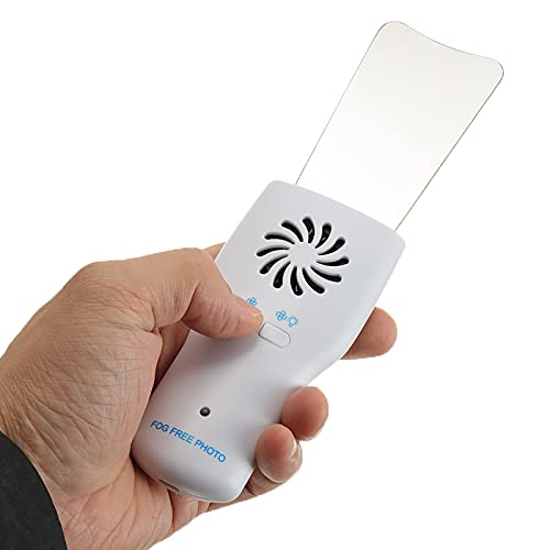 Espejo Reflector Dental para Fotografía Endoscópica Ortodóncica con Luz, Espejo Antiniebla de Acero Inoxidable para el Cuidado Dental
