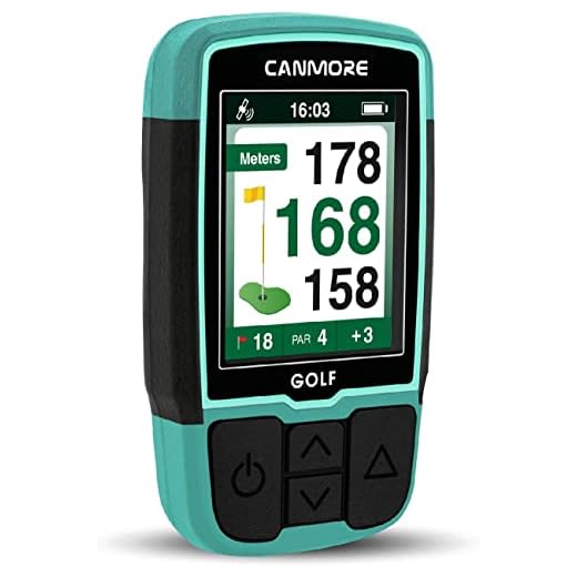 CANMORE Handheld Golf GPS HG200- Full-Color Display with 38,000+ Essential Golf Course Data and Score Sheet - Free Courses Worldwide and Growing - 4ATM Waterproof - 1-Year Warranty (Turquoise)