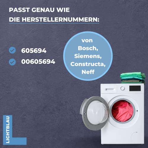 LICHTBLAU 2 Stück Motorkohlen 2956 I 00605694 Kohlebürsten 605694 für Waschmaschine und Waschtrockner I 2er Set Ersatzteile geeignet für Bosch, Siemens, Constructa und Neff