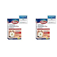 Abtei Schwarzkümmelöl Plus - mit Vitamin E - Nahrungsergänzung für Cholesterin- und Blutzuckerspiegel - 1 x 48 Kapseln (Packung mit 2)