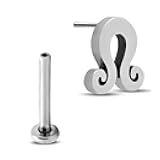 20g/18g/16g G23 Titanium Press Fit Threadless Push Pop in Labret Lip Monroe Tragus Earring Stud Piercing