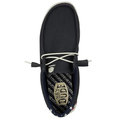 Image of HEYDUDE Wally Patriotic, Mens Shoes, Slip-on Loafers, Comfortable & Light-Weight