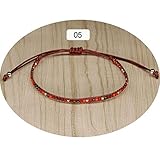 BVFRA Seil Gewebtesarmband,Bohemia Multi Color Perle Verstellbare Handgestrickte Weinrot Faden Armbänder Leichte Freundschaft Für Männer Frauen Kinder