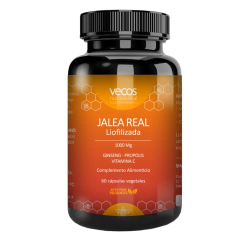 Jalea Real Pura Liofilizada 1000 mg con Vitamina C, ginseng
