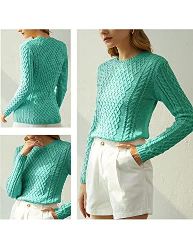 v28 Women Crew Neck Knit Stretchable Elasticity Long Sleeve Sweater Jumper Pullover