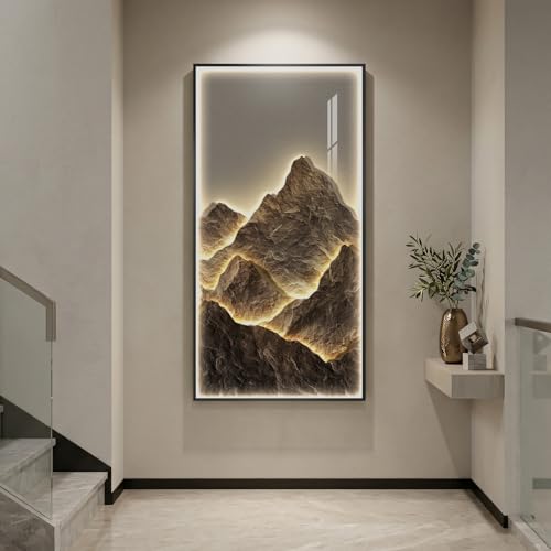 Large Vertical LED Mountain Wall Art for Living Room, Modern Luxury 30x60 - Image 5