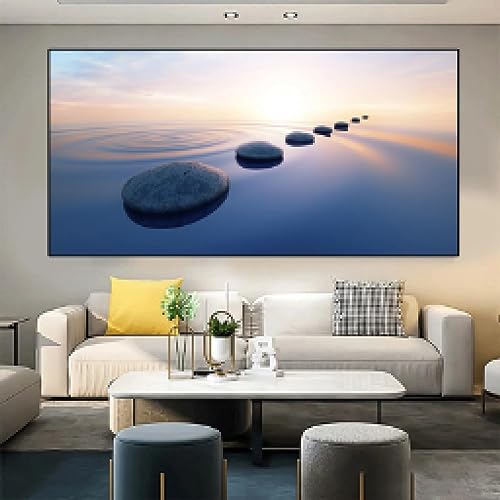 Affiches impressions sur toile cobblestone lake KEBIA pour une chambre parentale zen