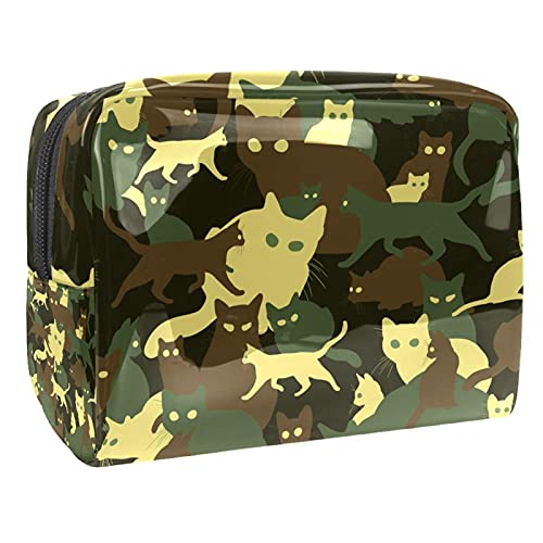 Trousse de maquillage anti-panne de place, vanity zippé flamant rose multicolore