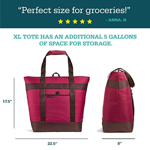 Rachael Ray Jumbo Chillout Thermal Tote, 10-Gallon Capacity Insulated Bag, Reusable, 22.5