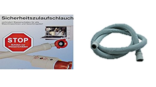 Preisvergleich Produktbild Aquastop / Aquastopschlauch / Sicherheitsschlauch für Waschmaschine oder Geschirrspüler - Länge 2,5m + Ablaufschlauch