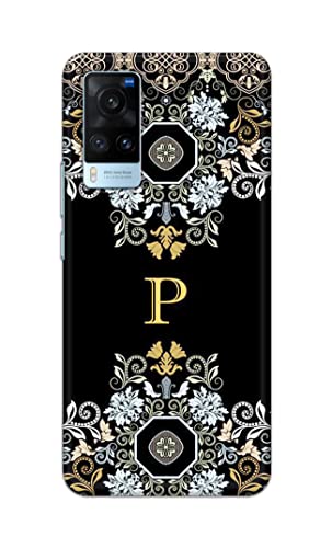 Image of Printed Hard Back Cover Case for Vivo X60 Back Cover (Alphabet P) -1803