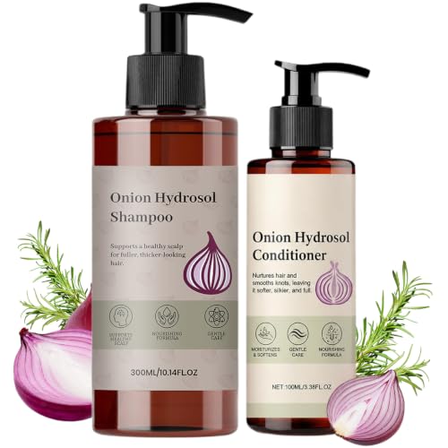 Based Supplies Onion Hydrosol Shampoo and Conditioner Set with Rosemary and Biotin Hair Care Duo for Stronger Fuller-Looking Hair