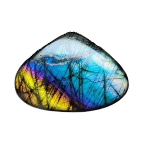 Pierre de labradorite arc-en-ciel de qualité gemme en forme de cœur pour joaillerie DIY