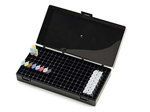 Camlab plásticos RTP/72200-bk caja de almacenaje, 200 lugar, polipropileno, Negro Cover