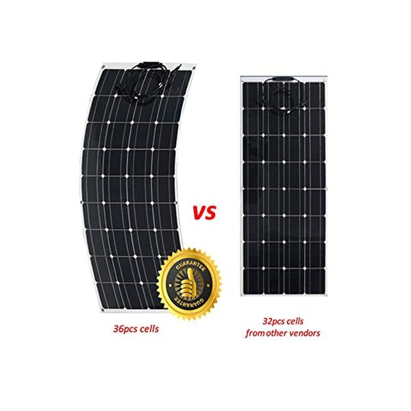 AUECOOR 4 Stück 100 W Solarpaneel, semi-flexibel, 400 W Solaranlage, Photovoltaik-Solarpanel, 12 V Batterie/Yacht… – Bild 4