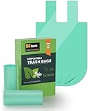 AYOTEE Biodegradable Trash Bags,2.6 Gallon Trash Bag with Handle,150 Count Strong Small Compost Bags for Countertop Bin,Small Garbage Bags for Bathroom Trash Can, Home Kitchen Office Fit 10 Liter