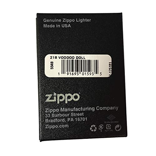 Zippo Encendedor Custom Muñeco Vudú Negro Mate miniatura 4