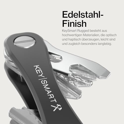 KeySmart Rugged - Multifunktions-Schlüsselhalter, Schlüsselorganisator mit Flaschenöffner und Taschenclip (bis zu 14 Schlüssel, Schwarz) – Ansicht 5