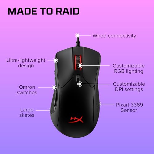 Pulsefire Raid, Mouse Gaming Cablato, Illuminazione RGB, 11 Tasti Programmabili, Fino a 16000 DPI, Resistenza fino a 20 Milioni di Clic, Design Ergonomico, Nero - Mouse gaming - Immagine 9