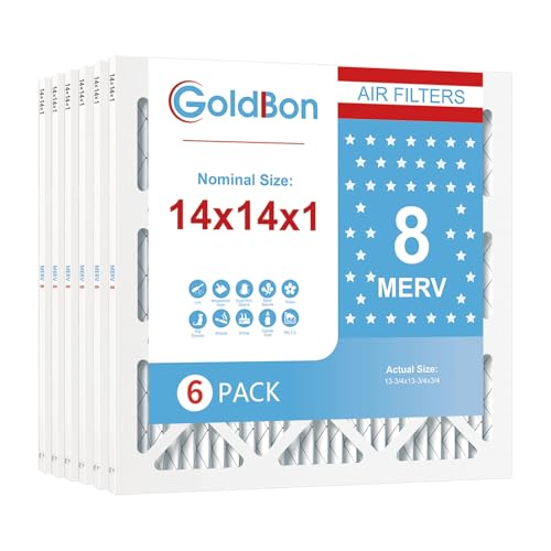 Image of 14x14x1 MERV 8 Air Filter 6-Pack for HVAC Furnace