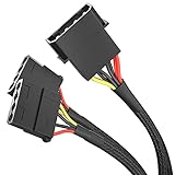 molex 2 pin female connector Nylon Ummantelt, Farbe: Schwarz