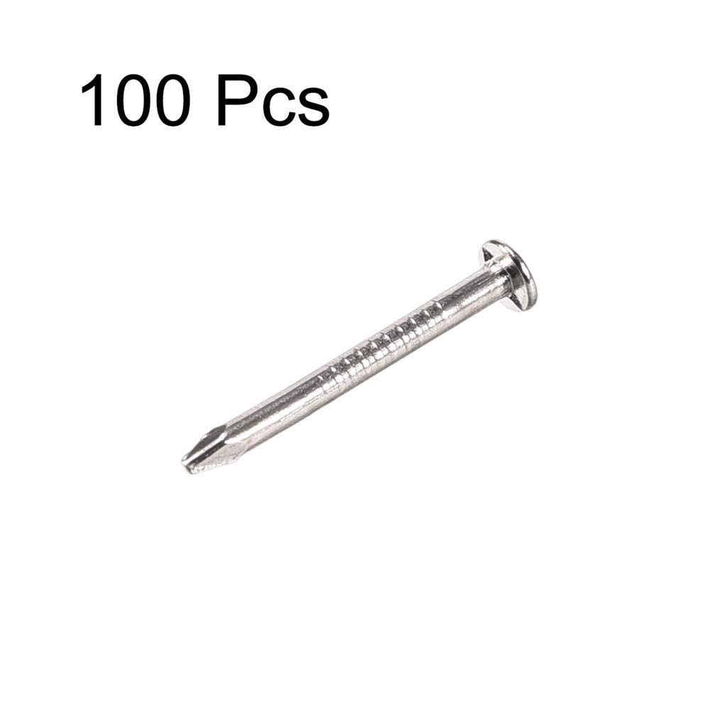 Gwoździe ze stali nierdzewnej, Małe gwoździe 1,5 x 19 mm, używane do dekoracji DIY, drewniane pudełko na zdjęcia, akcesoria domowe, srebrny odcień, 100 szt