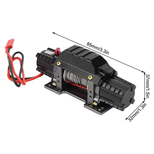 Dilwe RC Automatic Winch System, Metal Automatic Winch langlebiges metallisches drahtloses Doppelmotor-simuliertes Windensteuerungsempfängersystem für TRAXXAS Car(B.)