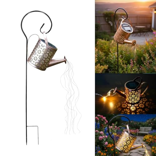 Image of CBK Solar Light Outdoor Garden Decor Watering Can Hanging Waterproof LED Decorative Kettle Shower String Lamp for Table Yard Pathway Gardening Gifts