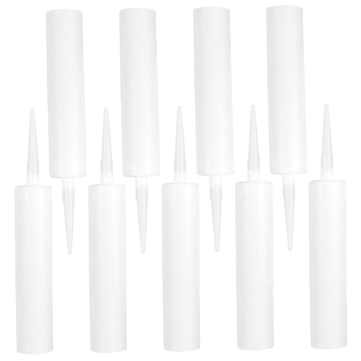 DOITOOL Silicone Sealant Clear 9pcs Caulking Sealant Tube Empty Caulk Tube 300ml Fillable Sealing Hand Caulking Tools for Construction Cracks Tiles Repair Clear Sealant