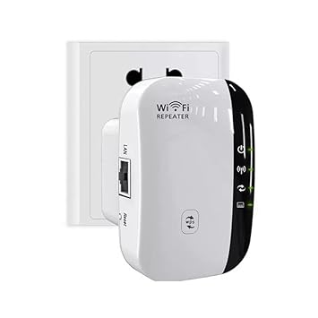 AUSHA WiFi Range Extender, WiFi Signal Booster up to 300Mbps, 2.4G High Speed Wireless WiFi Repeater with Ethernet Port, Support AP/Repeater Mode and WPS Function