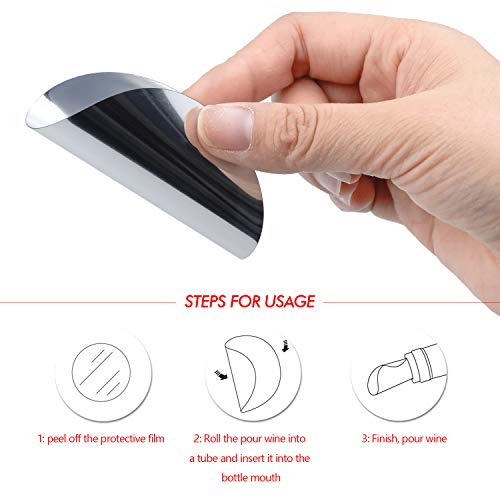 cacao 50 stks Wijnschijfje, Wijndruppel Stopping Pourer, Gieten Hulp & Sommelier Accessoires - Geen Drop Druppelstop en… - Afbeelding 6