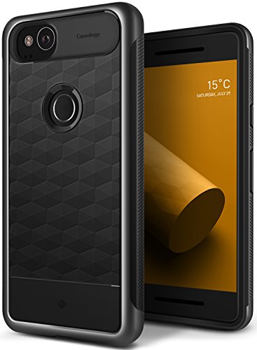 Caseology Parallax for Google Pixel 2 Case (2017) - Award Winning Design - Charcoal Gray