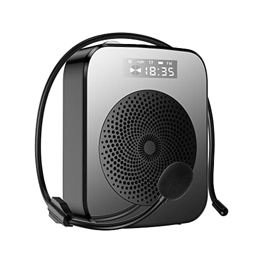 Uonkeus Portable Rechargeable Voice Amplifier Mini Wired Microphone Headset & Waistband Personal Power Amplifiers Loudspeaker for Teachers, Coaches, Tour Guides, Meeting, Presentation (Black)