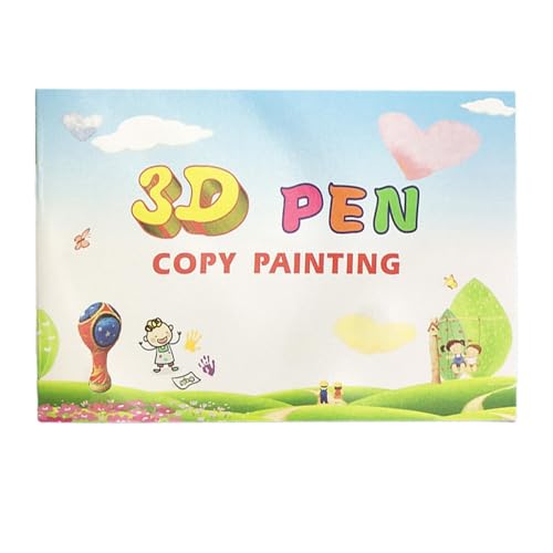 Libro de dibujo de impresión 3D para niños, libro de dibujo de lápiz de impresión 3D - Plantillas de impresión 3D gruesas | Herramientas de dibujo para niños, colorido 40 patrones plantilla de papel c
