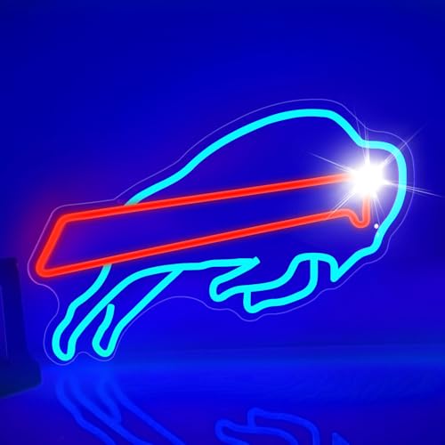 OvoNinn Football Neon Signs Football Team Led Sign for Wall Decor Man Cave Football Club USB Football Light Up Sign Gifts for Football Fans