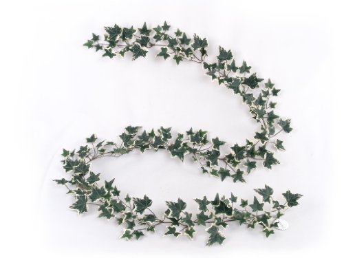 12 6ft Natural Green Artificial Silk English Ivy Garland w/ 185 Leaves