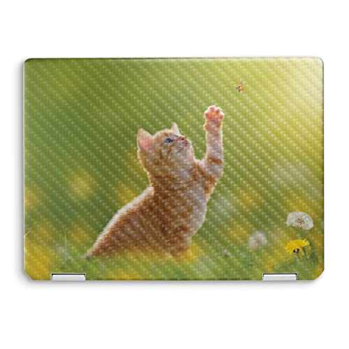 Image of MightySkins Carbon Fiber Skin Compatible with HP Spectre x360 14 inch (2022) Full Wrap Kit - Kitty Dreams | Protective, Durable Textured Carbon Fiber Finish | Easy to Apply | Made in The USA