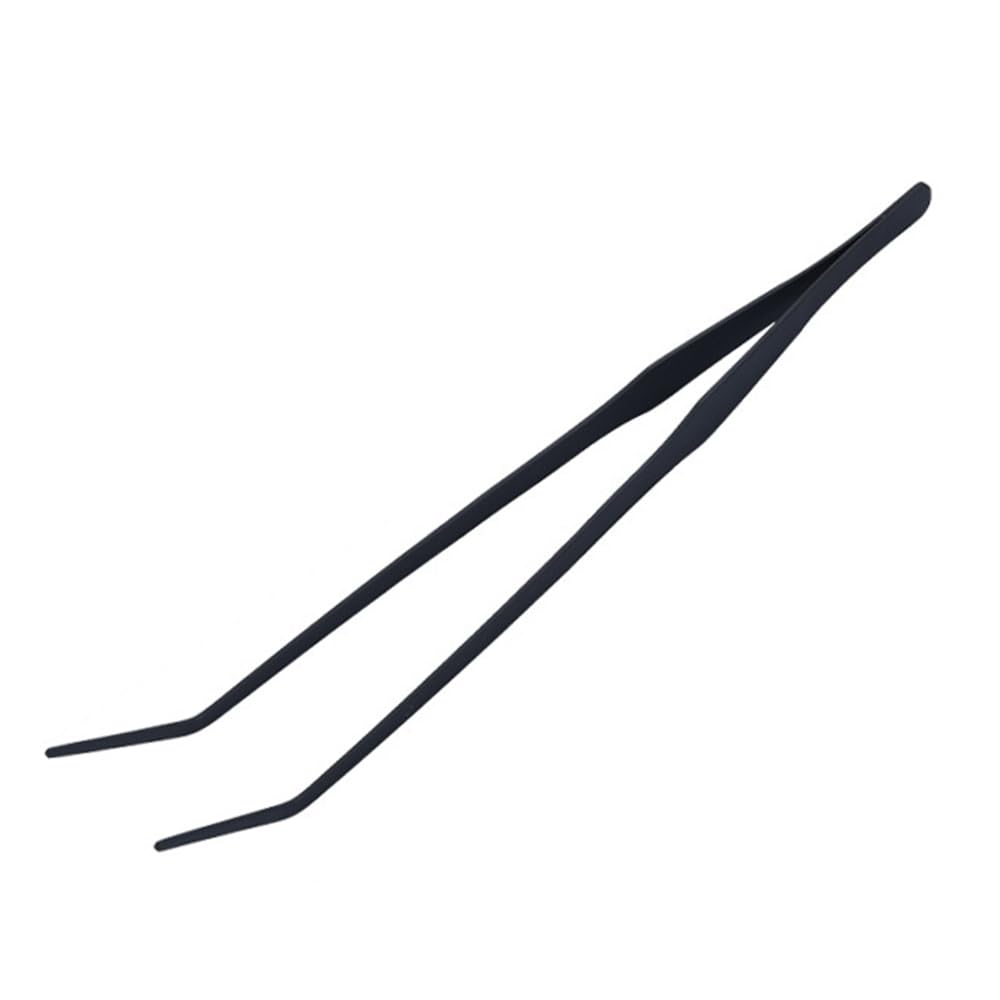 Aquarium Tweezers, Curved 38cm/14.9in Extra Long Feeding Tongs Stainless Steel Fish Tank Tools for Aquatic Plants, Lizards and Turtles