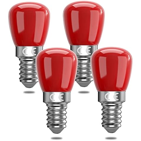 Bonlux 4 bombillas LED rojas E14 de 3W Cover