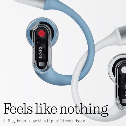 Image of Nothing Ear (Open) Open Ear Headphones, Ultra-Light with Adjustable Earhooks, Multipoint Connection Bluetooth Earbuds, Clear Voice Technology for AI Calls, IP54, Fast Charging, ChatGPT Supported