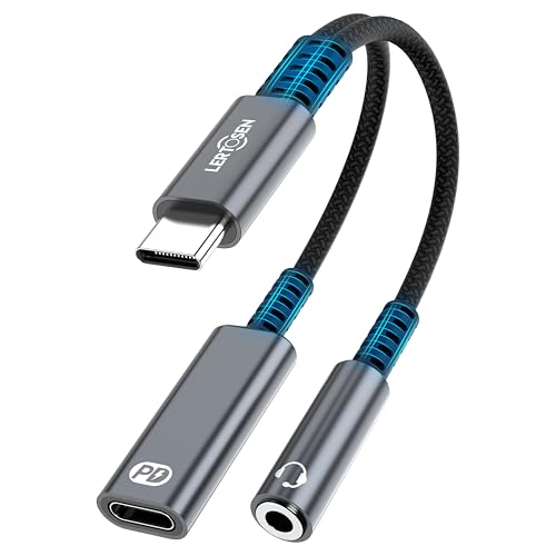LERTOSEN USB C to 3.5mm Headphone and Charger Adapter