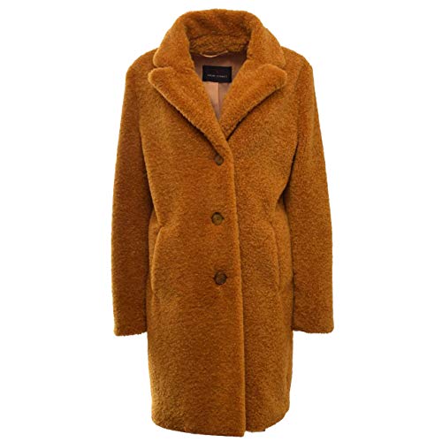 Fuchs Schmitt ockerfarbender Mantel aus Webpelz Größe 44, Farbe braun