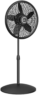 Lasko 1827 Adjustable Elegance and Performance Pedestal Fan, 18-Inch, Black, 18"