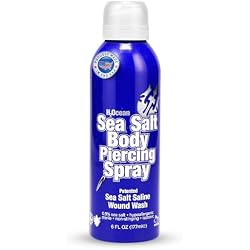 H2Ocean Sea Salt Body Piercing Spray - Saline Piercing Spray for Piercings & Body Modifications - Drug-, Preservative- & GMO-Free Vegan Piercing Aftercare - 6 oz | for Piercings & Body Modifications - Drug-, Preservative- & GMO-Free Vegan Piercing Aftercare